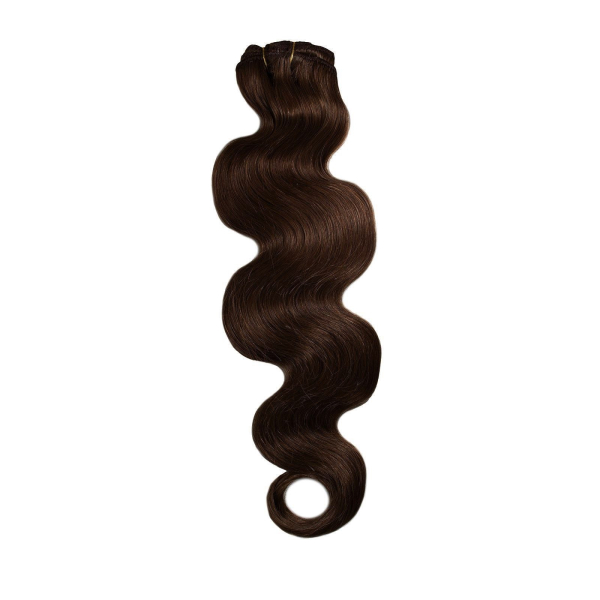 Clip in Extensions dunkelbraun gewellt